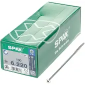 Spax Spaanplaatschroef platverzonken kop verzinkt T-Star T30 deeldraad 6.0 x 220mm