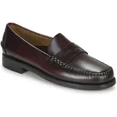 Sebago Heren Classic Dan Leren Loafers bordeaux bruin (42), Leer, Plat, 1 tot 3 cm, Geen, Casual, Feest, Klassiek 7000300