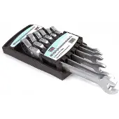 HBM Machines HBM 6 Delige Ring , Ratel , Steeksleutelset met Kantelbare Kop