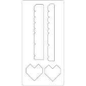 Packlinq Snijmal, afm 15,2x30,37 cm, dikte 15 mm, hartendoos, 1stuk