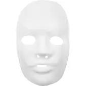 Packlinq Masker, h: 24 cm, b: 15,5 cm, wit, 12stuks