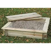Tuindeco Zandbak Vierkant met deksel L120xB120xH24cm