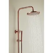 Saniclear Copper complete opbouw 20cm regendouche met thermostaatkraan geborsteld koper