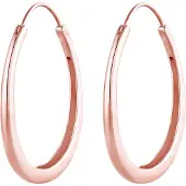 Elli Dames Oorbellen Basic oorringen Hänger Oval Geo Trend 925 Silber
