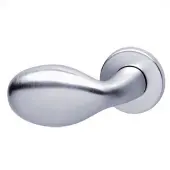 Intersteel gatdeel links knopkruk Druppel op rozet - chroom mat