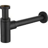 Wiesbaden UniMatch wastafelsifon 5/4" x 32 mm mat zwart
