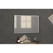 Brauer Onyx rechthoekige spiegel 100x70cm RVS geborsteld