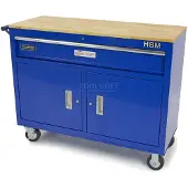 HBM verrijdbare gereedschapswagen, werkbank, 117 cm, blauw