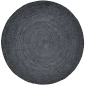 Nordal Jute vloerkleed rond 150cm zwart