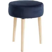 Nordal Velvet kruk blauw