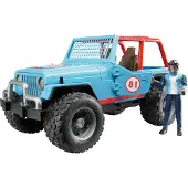 BRUDER Jeep Cross Country Racer Blauw met Coureur
