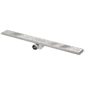 Van den berg afvoergoot 120cm m/ flens zijafvoer 50 mm RVS