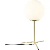 QAZQA Art deco tafellamp messing met opaal glas 45,5 cm - Pallon
