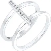 Elli Ring zilver / transparant