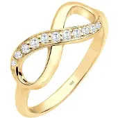 Elli Ring 'Infinity' goud / transparant