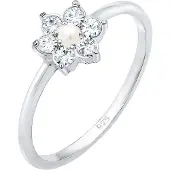 Elli PREMIUM Ring 'Blume' zilver
