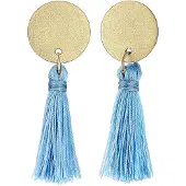 Elli Oorbellen smoky blue / goud