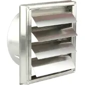 Renson inbouw overdrukrooster met lamellen RVS ? 150 mm