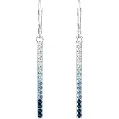 Elli Oorbellen saffier / lichtblauw / zilver / transparant