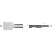 Rotec 6-kant Spadebeitel 50x280mm 6-kant ø17,0 / ø13x45 - 2155020