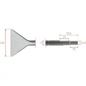 Rotec 6-kant Schopbeitel 115x400mm 6-kant ø19,0 / ø16,5x35 - 2153065