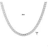 Trendjuwelier huiscollectie 1021146 Zilveren Ketting Gourmet 4,0 mm 60 cm