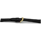 Claudio Calli Horlogeband C146G Dover Zwart Goud 12x10 mm