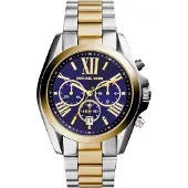 Michael Kors Analoog horloge 'Bradshaw' blauw / goud / zilver