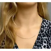 Trendjuwelier huiscollectie 1326289 Zilveren Ketting Anker Gediamanteerd 1,3 mm 60 cm