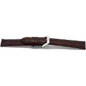 Claudio Calli Horlogeband C348Z Croco Bruin Zilver 12x10 mm