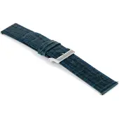 Claudio Calli Horlogeband G600 Classic Blauw Leder 20x20 mm