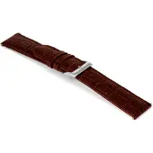 Claudio Calli Horlogeband G340 Croco Roodbruin Leer 20x18 mm