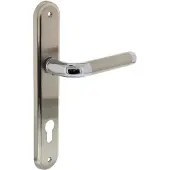 Intersteel Deurkruk Agatha op langschild profielcilinder 88mm - chroom/nikkel mat