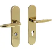 Intersteel | Veiligheidsbeslag met kerntrekbeveiliging | PC72mm | SKG3 | Achterdeurbeslag | Messing Titaan PVD