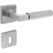 Intersteel Deurkruk Bau-Stil op rozet met sleutelrozetten - RVS