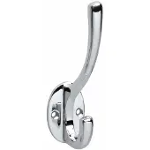 Intersteel Garderobehaak ovaal chroom met 2 haken