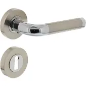 Intersteel Deurkruk Agatha op rozet met sleutelrozetten - chroom/nikkel mat