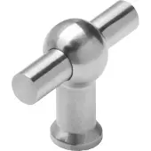 Intersteel | Meubelknop | T-vorm | 20mm | Recht | RVS Geborsteld