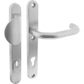 Intersteel Veiligheidsbeslag smal RVS - Greep/Kruk verkropt - PC92 KT ovaal SKG***