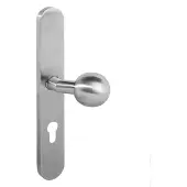 Intersteel Knop op XL schild profielcilindergat 72 mm rvs geborsteld