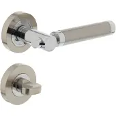 Intersteel Deurkruk Birgit rozet met toilet-/badkamersluiting chroom