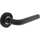 Intersteel deurkruk Luzern op rozet verdekt ø53x10mm - RVS/mat zwart