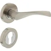 Intersteel Deurkruk Giussy op rozet met profielcilinderrozetten - nikkel mat/chroom