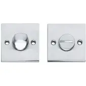 Intersteel Rozet vierkant met toilet-/badkamersluiting groot - chroom mat