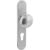 Intersteel Knop op lang schild sleutelgat 72 mm rvs geborsteld