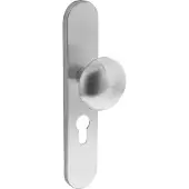 Intersteel Knop op schild verdekt profielcilindergat 55 mm rvs geborsteld