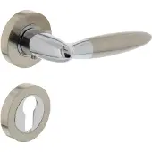Intersteel Deurkruk Elen op rozet met profielcilinderrozetten - chroom/nikkel mat