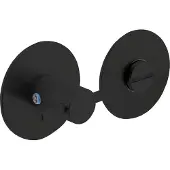 Intersteel Rozet renovatie met toilet-/badkamersluiting 5mm zelfklevend plat 55x2mm - RVS/mat zwart