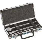 Makita Accessoires 3-delige SDS plus beitelset: Punt, Vlak en Spadebeitel in aluminium koffer D-42357 - D-42357