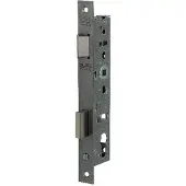 Nemef 9670 E Paniekdeurslot | DM40mm | PC92mm | doorgaande krukgat 8mm | voorplaat RVS 24x245mm rechthoekig | zamac vernikkelde dag- en nachtschoot | DR 1+3/2+4 - 9967407001